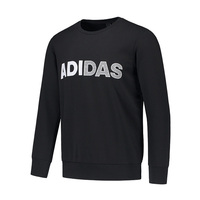 阿迪达斯adidas男子运动型格套头衫秋款舒适保暖运动卫衣DT2498