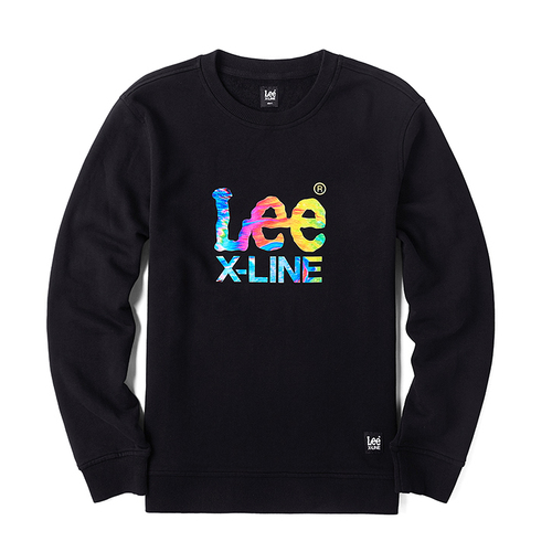 Lee X-LINE男款2019年秋冬新款黑色印花logo卫衣男潮L391474XHK11