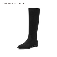 CHARLES＆KEITH2019 秋季新品CK1-91680056简约拉链方头低跟长靴女